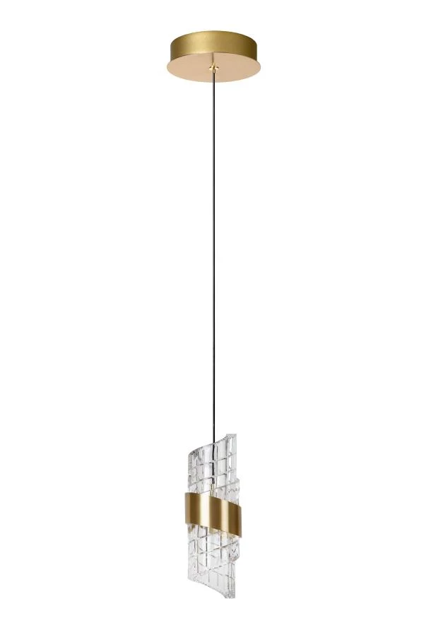 Lucide KLIGANDE - Suspension - Ø 13 cm - LED - 1x9W 2700K - Or Mat / Laiton - éteint